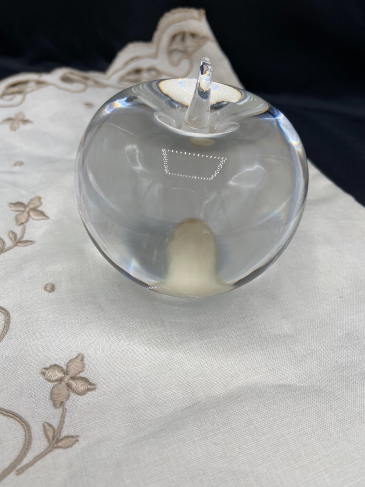 Tiffany And Company Solid Crystal Apple paperweight | eBay