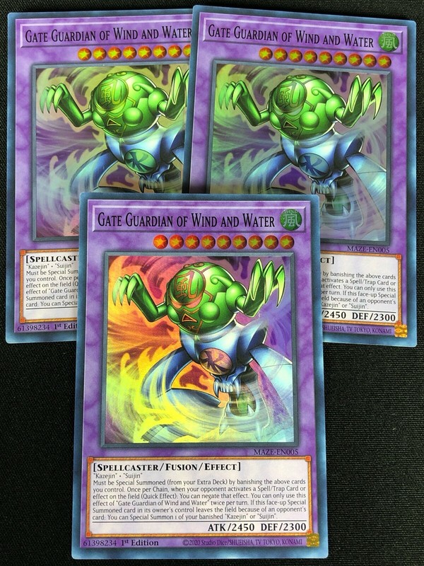 YUGIOH GATE GUARDIAN OF WIND AND WATER MAZE-EN005 1ST SUPER X3 (NM