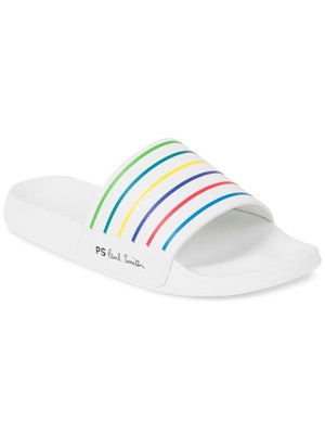 Мужские сандалии-слипоны PAUL SMITH с белым логотипом Comfort Nyro с круглым носком, 45