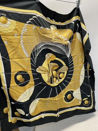 Hermes Paris Silk Scarf J.A Badie Signature Unique Rare Golf
