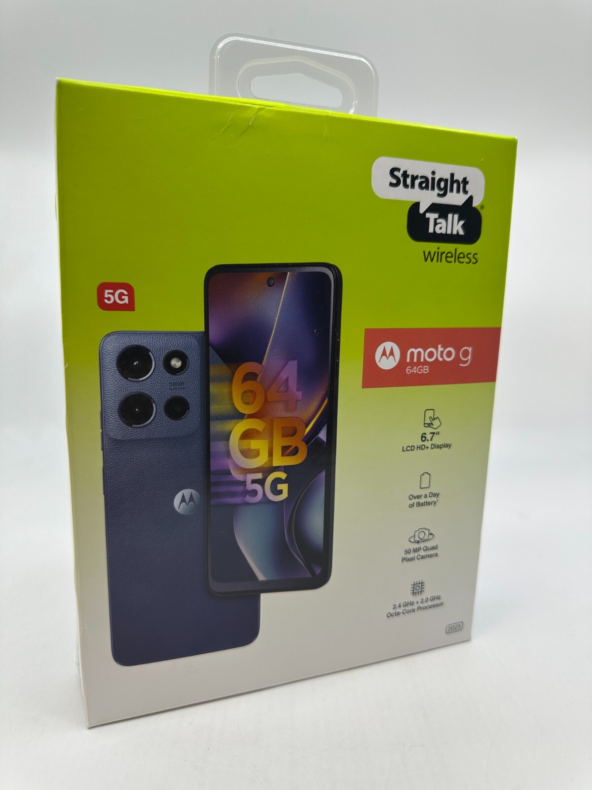 SEALED Straight Talk Motorola Moto G 2025, 5G, 64GB, Blue