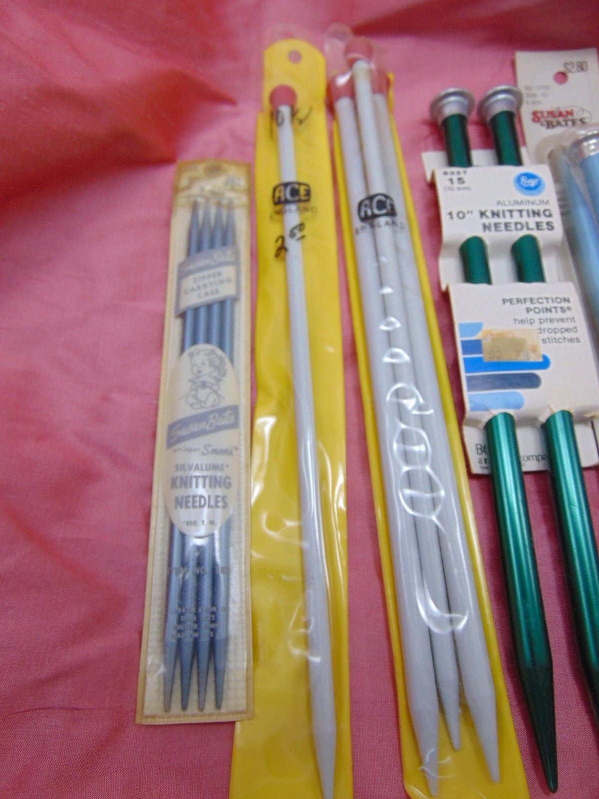 Vtg Knitting Crochet LOT Ace, Boye, Susan Bates Accessories Wood, Metal Plastic