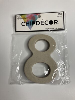 Chipdecor Chip Number 8 - 3.5  (8.89cm)