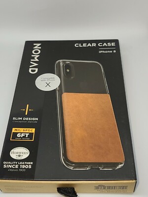 Nomad - Case for Apple iPhone X and XS - Brown/clear