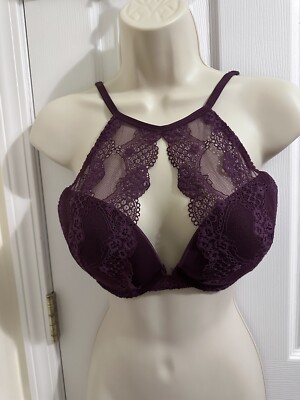 Adore Me 34D Push Up Padded Halter Neck Underwire Adjustable Strap Bra