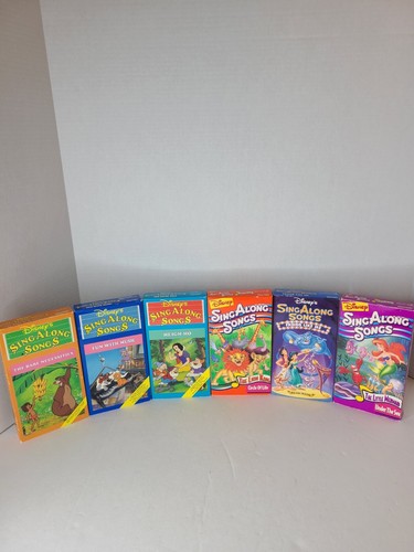 DISNEY SING ALONG SONGS VHS LOT Of 6, Under the Sea, Fun