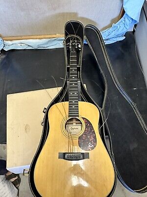 Epiphone PR350 Acoustic Guitar by Gibson With Case Needs Restring Vintage