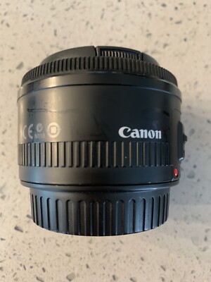 Canon EF Mount 50mm 1:1.8 II Lens Black Tested Working