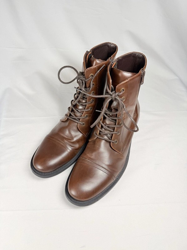 Kenneth Cole Reaction Mens  Blind Curve Brown Combat Boots Size 11M Heritage