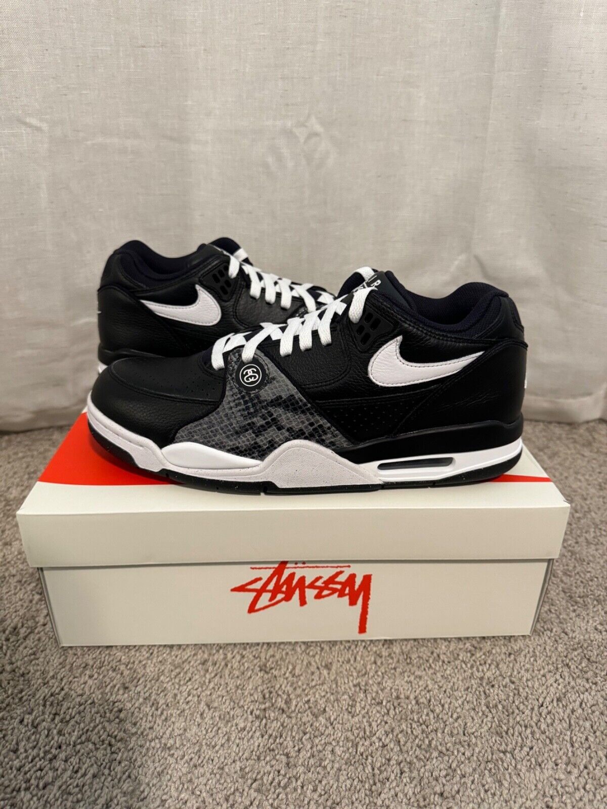 Size 10.5 Stussy x Air Flight 89 Low SP 'Black' | eBay Size 10.5 Stussy x Air Flight 89 Low SP 'Black' | eBay