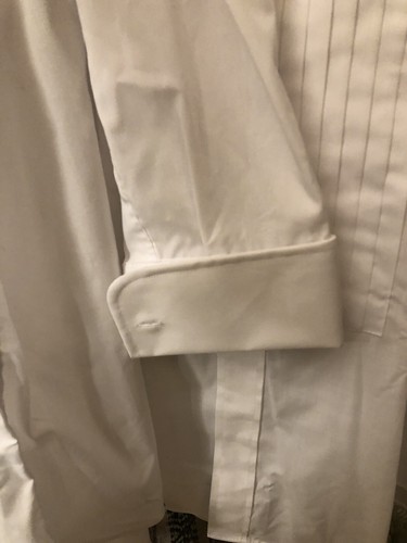 Stafford White Pleated Front Tuxedo Shirt With Accessories Men’s Sz 17