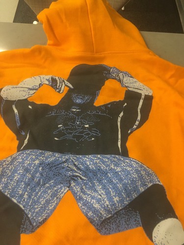 Pre-owned Red 2024 Billie Eilish Shirt Hoodie Large Hit Me Hard And Soft Tour Long Sleeve In Orange
