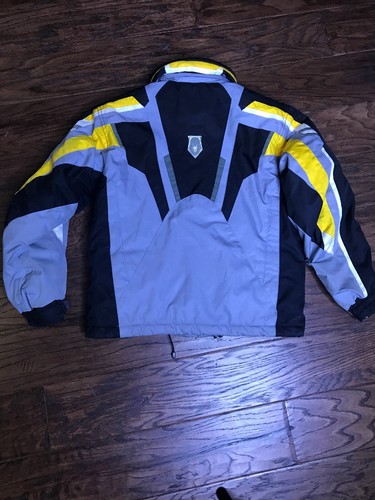 Spyder Insulated Ski/Winter Jacket Parka Kid's Size 10 - Color Gray Black Yellow