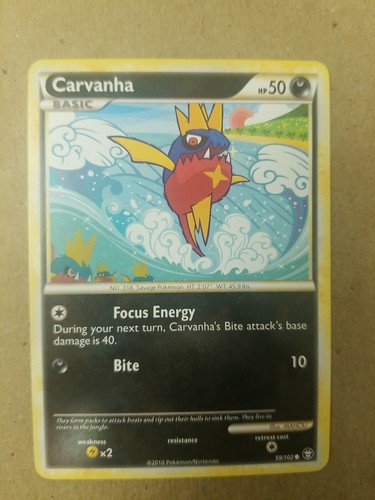 E-MU Car naval カーニバル Carvanha 59/102 - Triumphant - Common - NonHolo - Pokemon