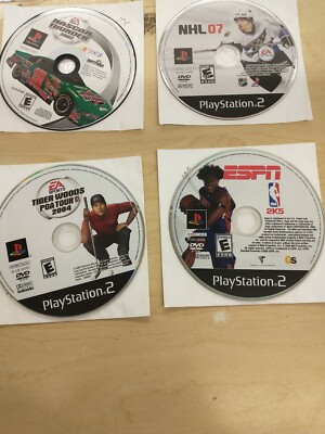 Game Lot Playstation PS2 Nascar Tiger Woods NHL ESPN Disc Only