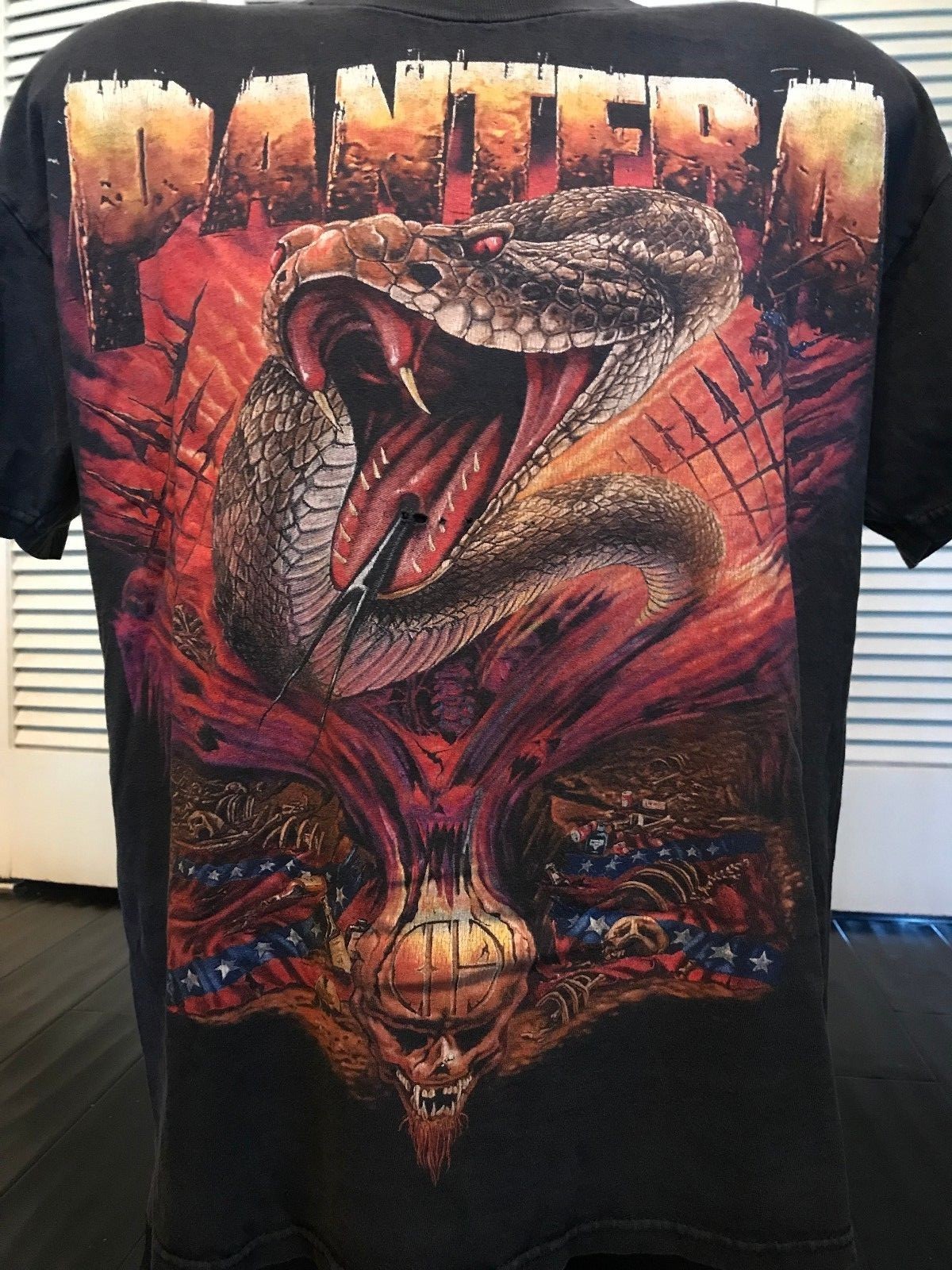 PANTERA EUROPEAN TOUR 1998 Tシャツ XL Pantera - European Tour 1998 T-Shirt | TShirtSlayer TShirt