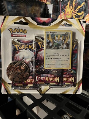 Pokemon TCG Lost Origin Regigigas Promo 3 Booster Blister Pack New Sealed