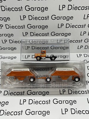 NEO SCALE 1971 Peterbilt 281 Graham Cement Orange Truck Trailer 1:64 Scale Resin