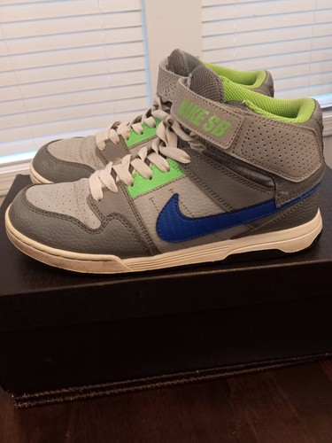 Nike SB Mogan Mid Sneaker 645025-044 Green Blue/Grey Boys
