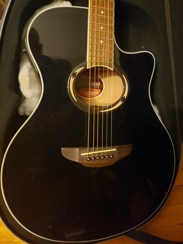 Yamaha Thinline Acoustic-Electric Guitar - Black