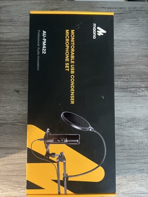 Maono AU-PM422 Monitorable USB Condenser Microphone Set - Black