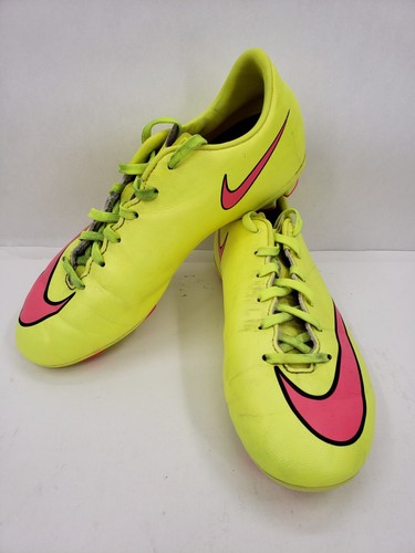 Nike Kids Jr Mercurial Victory V FG Neon Yellow/Pink Sz 4.5Y Nike Kids Jr Mercurial Victory V FG Neon Yellow/Pink Sz 4.5Y