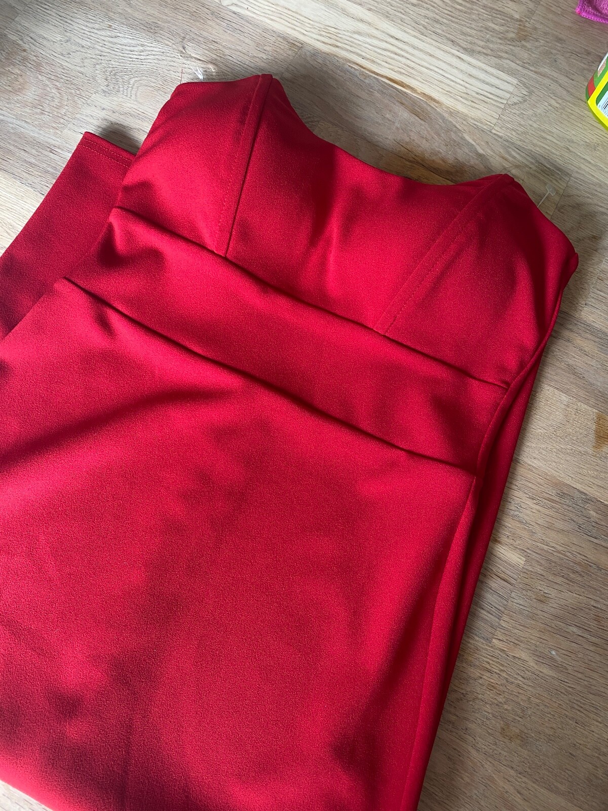 GODDIVA Bandeau Scuba Midi Bodycon Dress Sizes 8, 10 - Picture 4 of 12