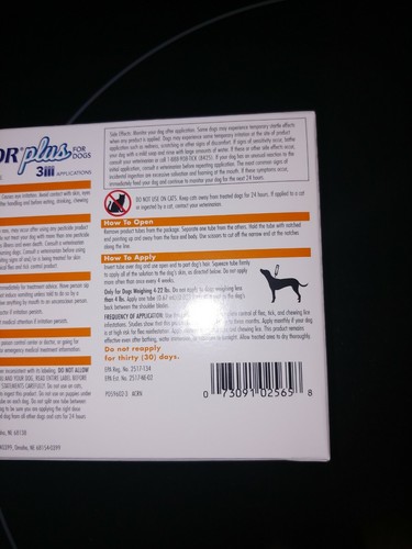 PetArmor Plus Flea & Tick Treatment for Dogs 4-22 lbs - 3 Month Supply NIB!