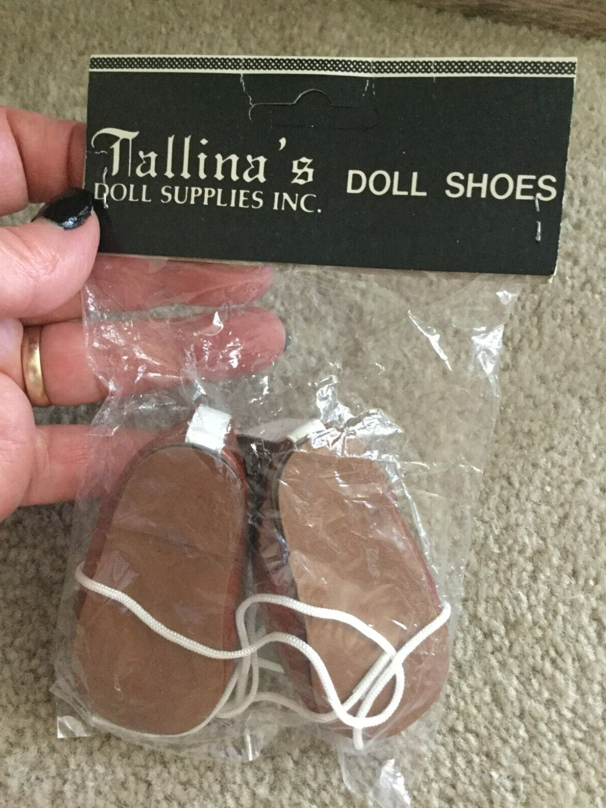 Doll Shoes for Boy Doll Size 2 Syle 2001B Brown White Dress Style Tallina's