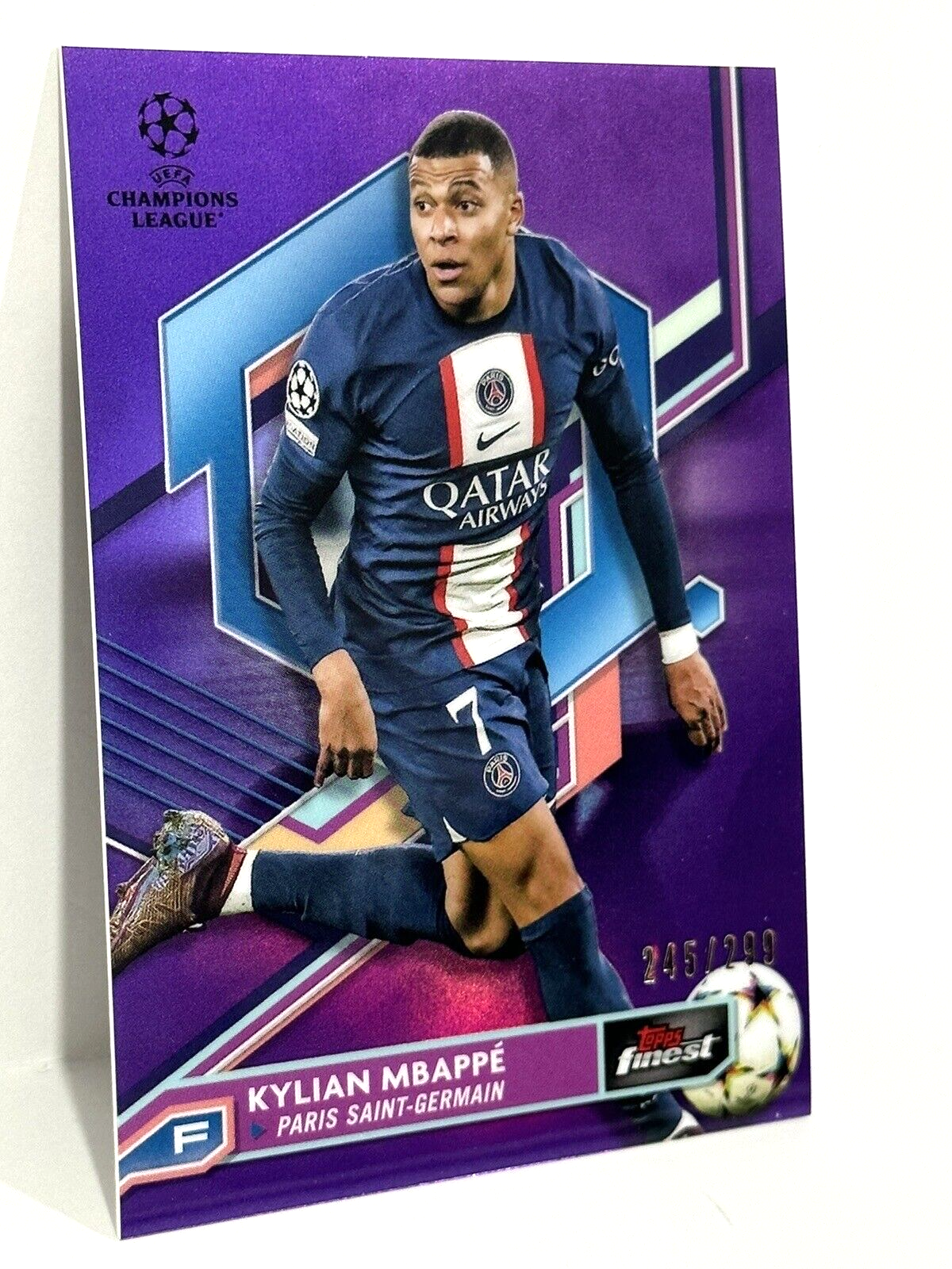 2022-23 Topps Finest UEFA Champion League PSG Kylian Mbappe