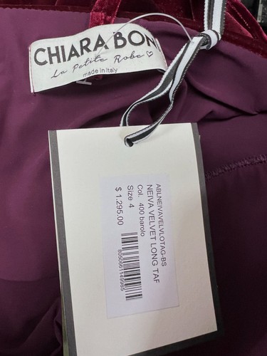 Pre-owned Chiara Boni $1296  Women's Red Neiva Sleeveless Draped-velvet Gown Dress Size 4
