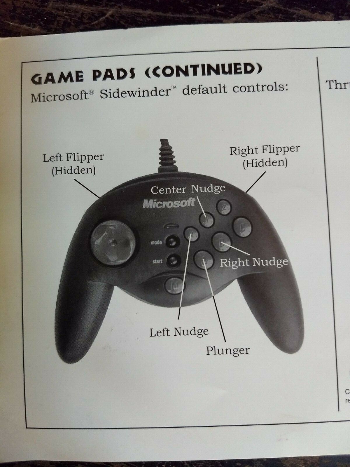 Vintage Ultra PinBall QUICK REFERENCE CARD for GrIP-Pad Gravis Grip Pad +2 other