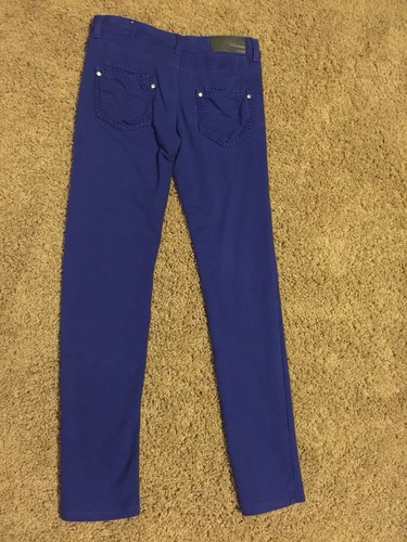 Vigoss Jeggings Sz 12 Solid Blue Cotton Blend Winter Everyday NWOT!