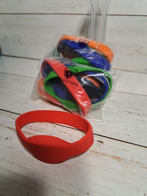 YARONGTECH eco Friendly. Blue red Green Orange Waterproof Silicone RFID Wristban