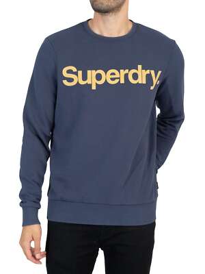 Мужская классическая толстовка Superdry с логотипом Core, синий