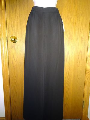NEW WOMEN'S CACHET BLACK FLOWING PANTS SIZE 8 MSP $69.99 INSEAM 30.5