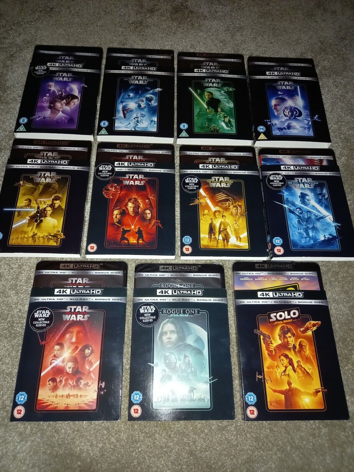STAR WARS ALL 11 FILMS 4K ULTRA HD + BLU RAY + BONUS DISCS. ALL BRAND NEW SEALED STAR WARS ALL 11 FILMS 4K ULTRA HD + BLU RAY + BONUS DISCS. ALL BRAND NEW SEALED