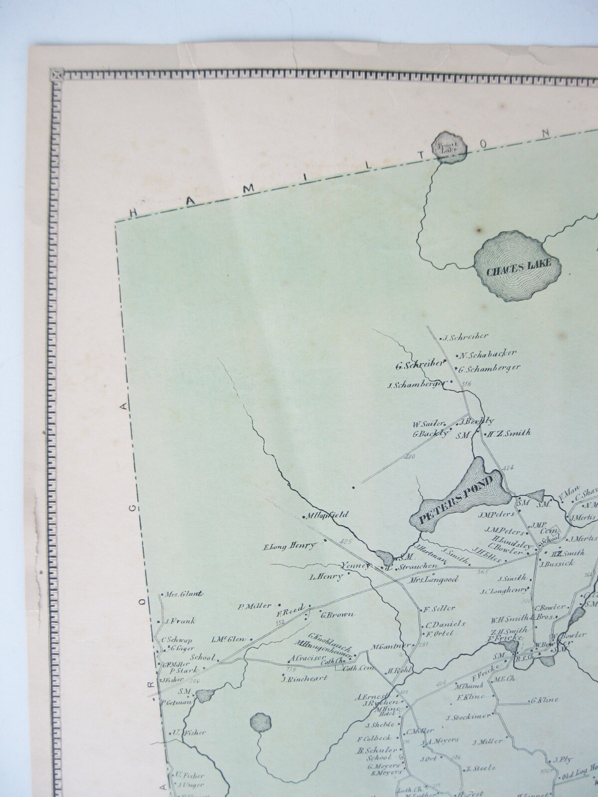 Vintage 1868 Map – Bleecker in Montgomery & Fulton Counties, NY