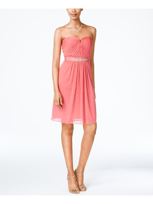 

ADRIANNA PAPELL Женское розовое платье длиной выше колена без рукавов + расклешенное платье, Розовый
