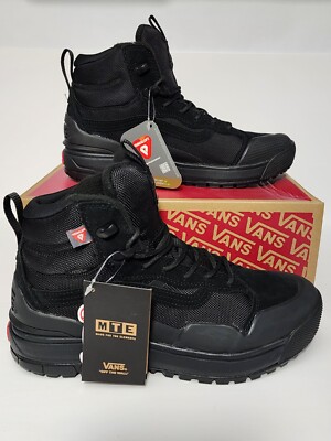 Vans UltraRange Exo Hi Triple Black GoreTex MTE-2 Hiking Boots Size M8 / W9.5