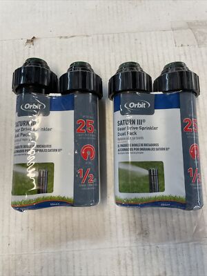 4 Orbit Saturn III 55469 1/2in Gear Drive Sprinklers.2 Dual Packs.A4 8301