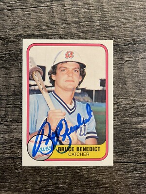 1981 Fleer Baseball Bruce Benedict Signed Card #248 Braves Auto