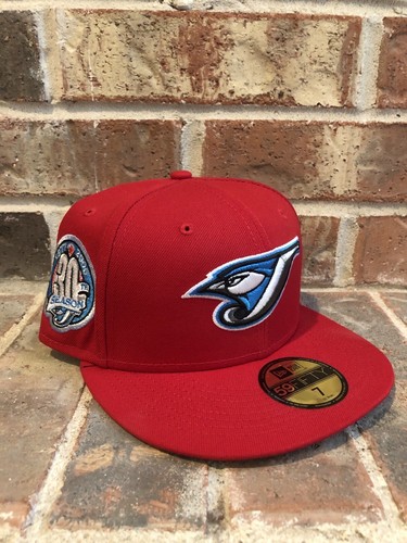 New Era 7 Toronto Blue Jays 59Fifty Red Fitted Hat 30th