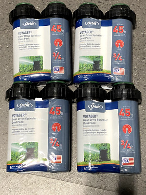 8X ORBIT 55461 VOYAGER GEAR DRIVEN 4'' SPRINKLER (4-2 Packs) 3/4''