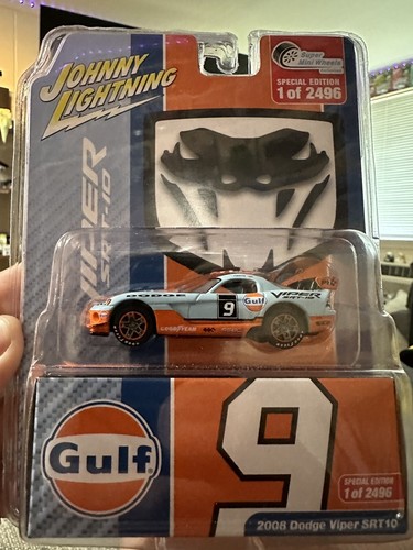 S。 Johnny Lightning 1:64 2008 Dodge Viper SRT10 Gulf Super Mini