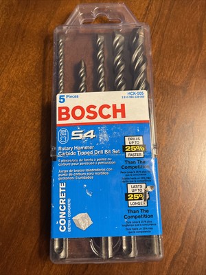 Bosch HCK005 5-Piece S4L SDS-plus Rotary Hammer Drill Bit Set
