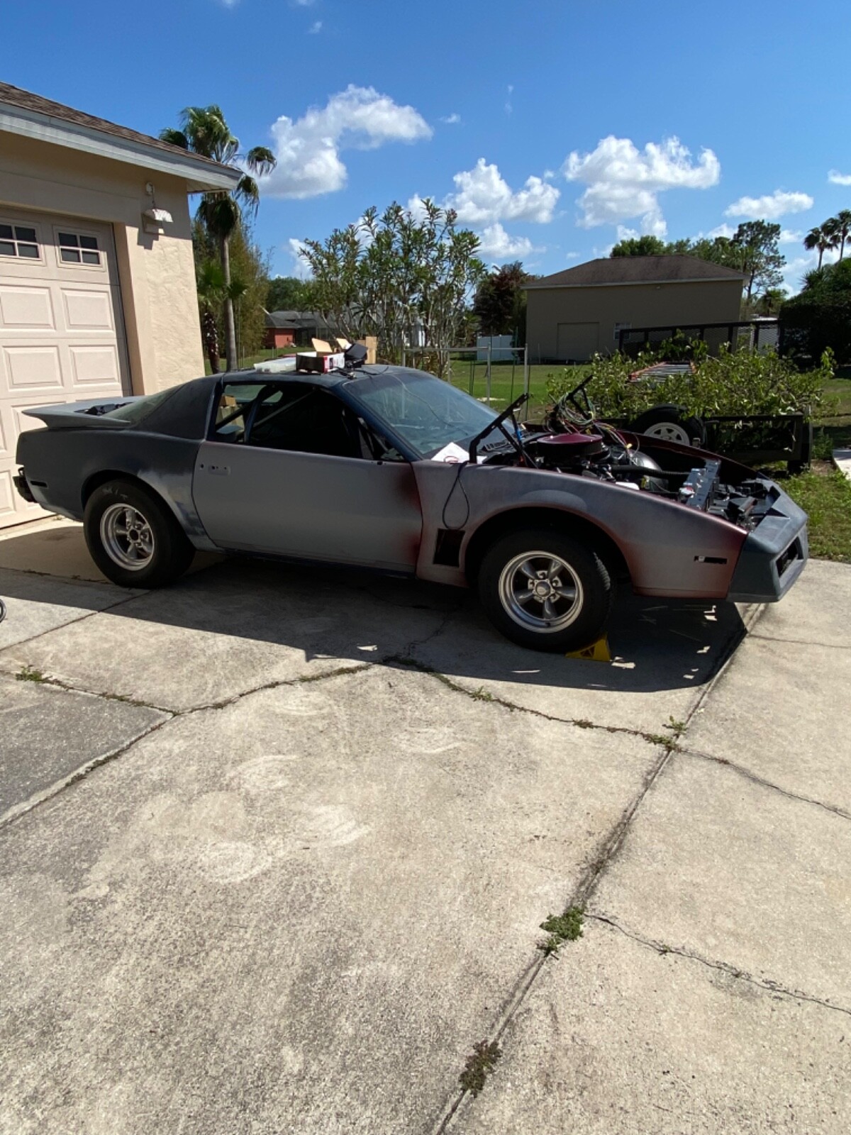 Project drag car with a 383 stroker NOS motor, 14:1 compression, 700 plus HP