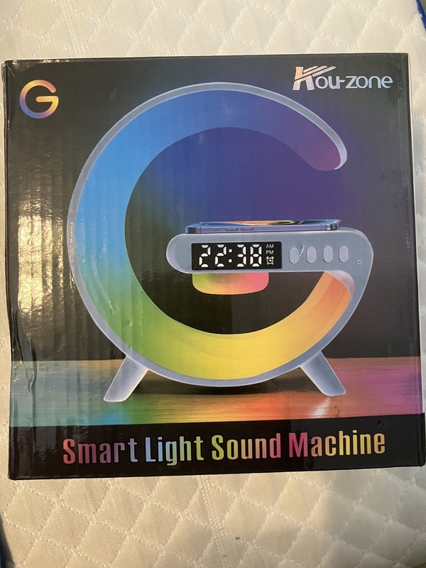 Google Alarm Clock Bluetooth Speaker Atmosphere Light Cordless Phone Charger