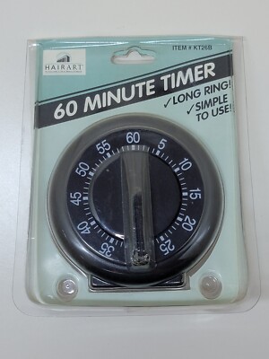 HairArt 60 Minute Manual Hair Kitchen Timer No Battery Timer Easy To Read