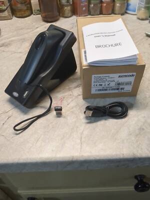 Symcode Bluetooth 2D Barcode Scanner Wireless 2.4G USB MJ-R40-DB Memory  $59.99